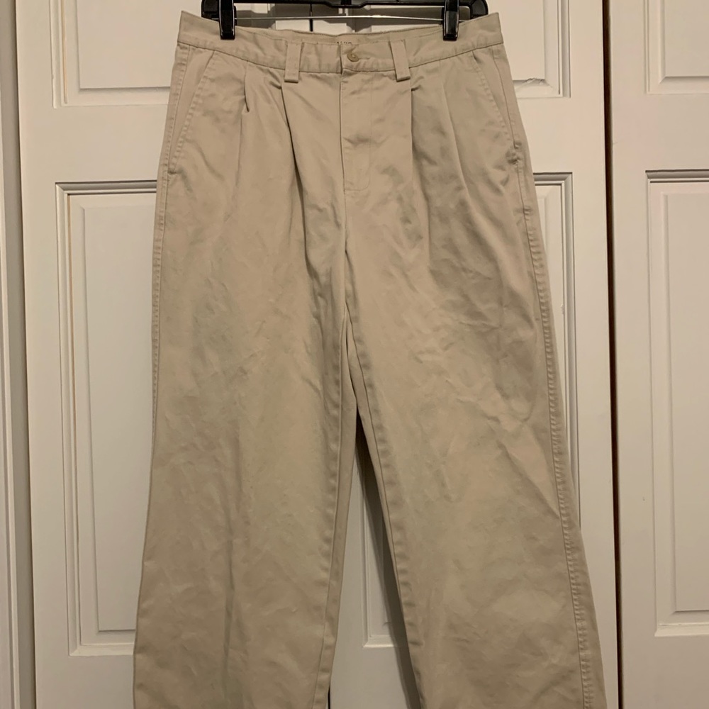 Gap Pleated and Cuffed Khaki Pants